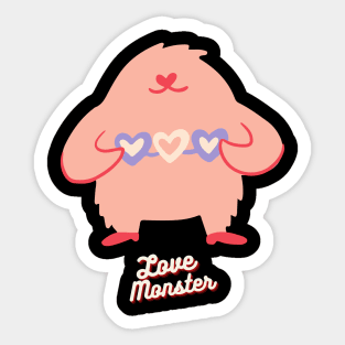 Love Monster Cute and Funny Valentine's Day Gift Sticker